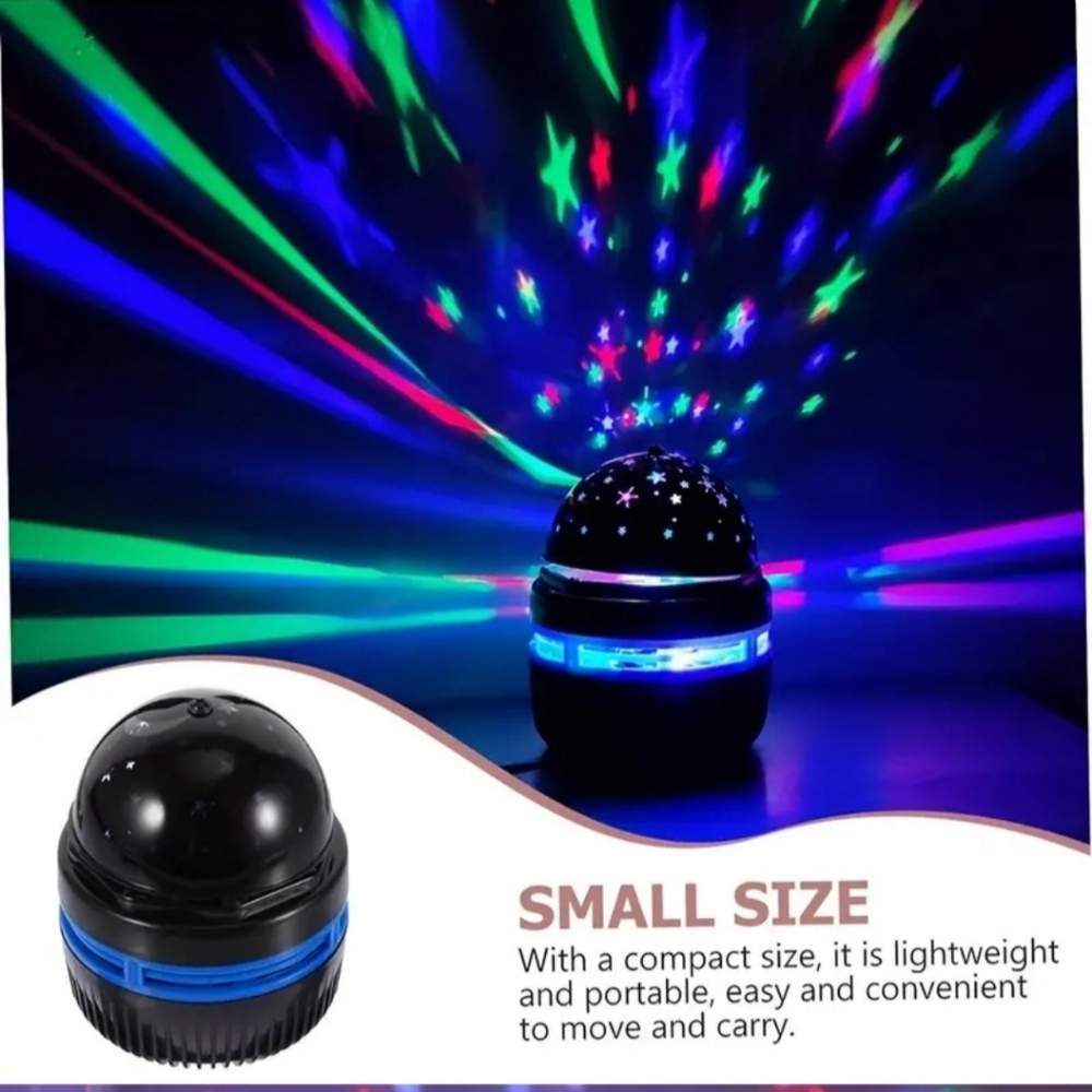 USB Moon & Stars Night Light w/ Auto-Rotating Projector, Touch Control - Picture 11 of 12